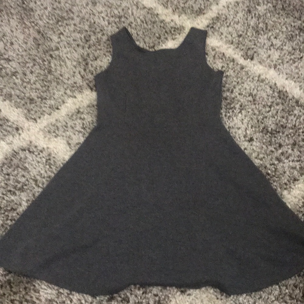 Grey fit and flare dress